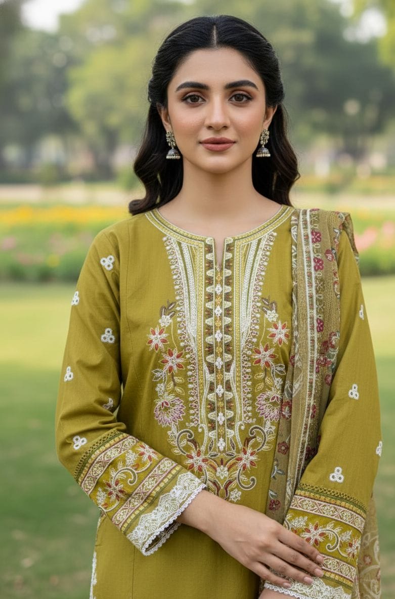 Embroided Stitch 3pc