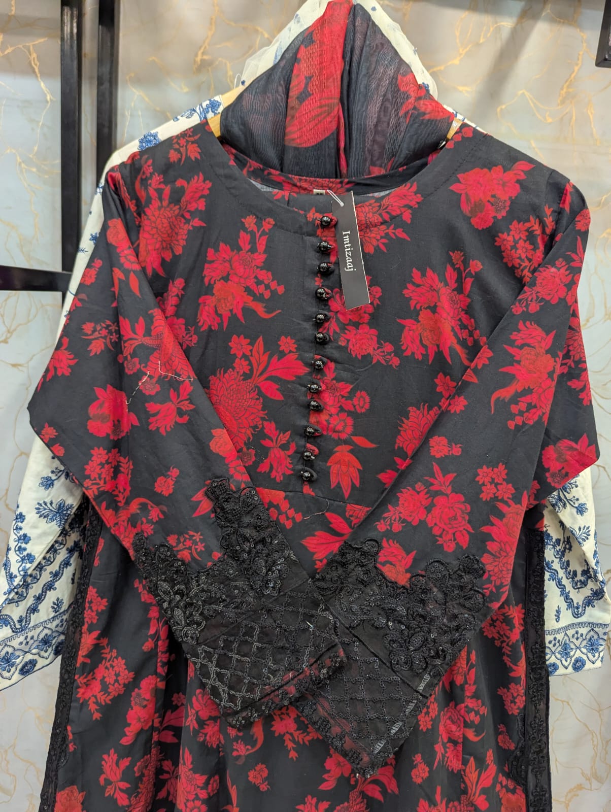 Embroidered Frock 3pc