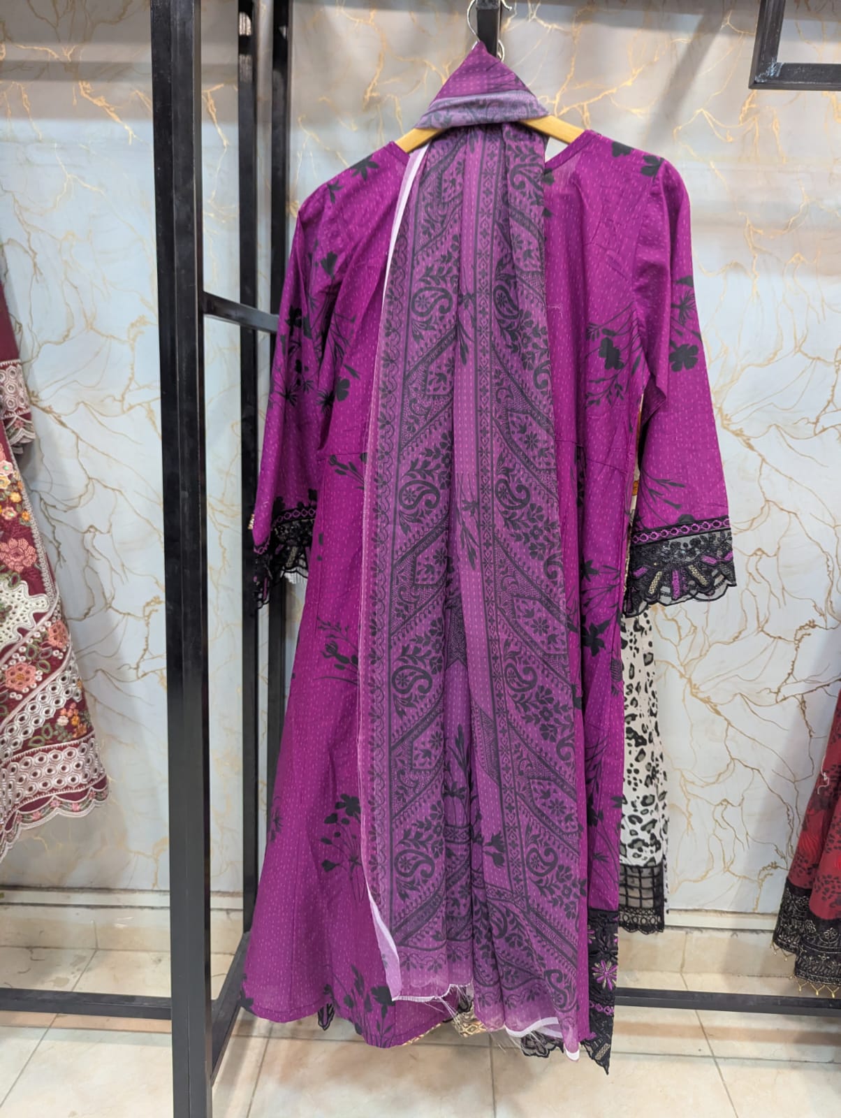Embroidered Frock 3pc