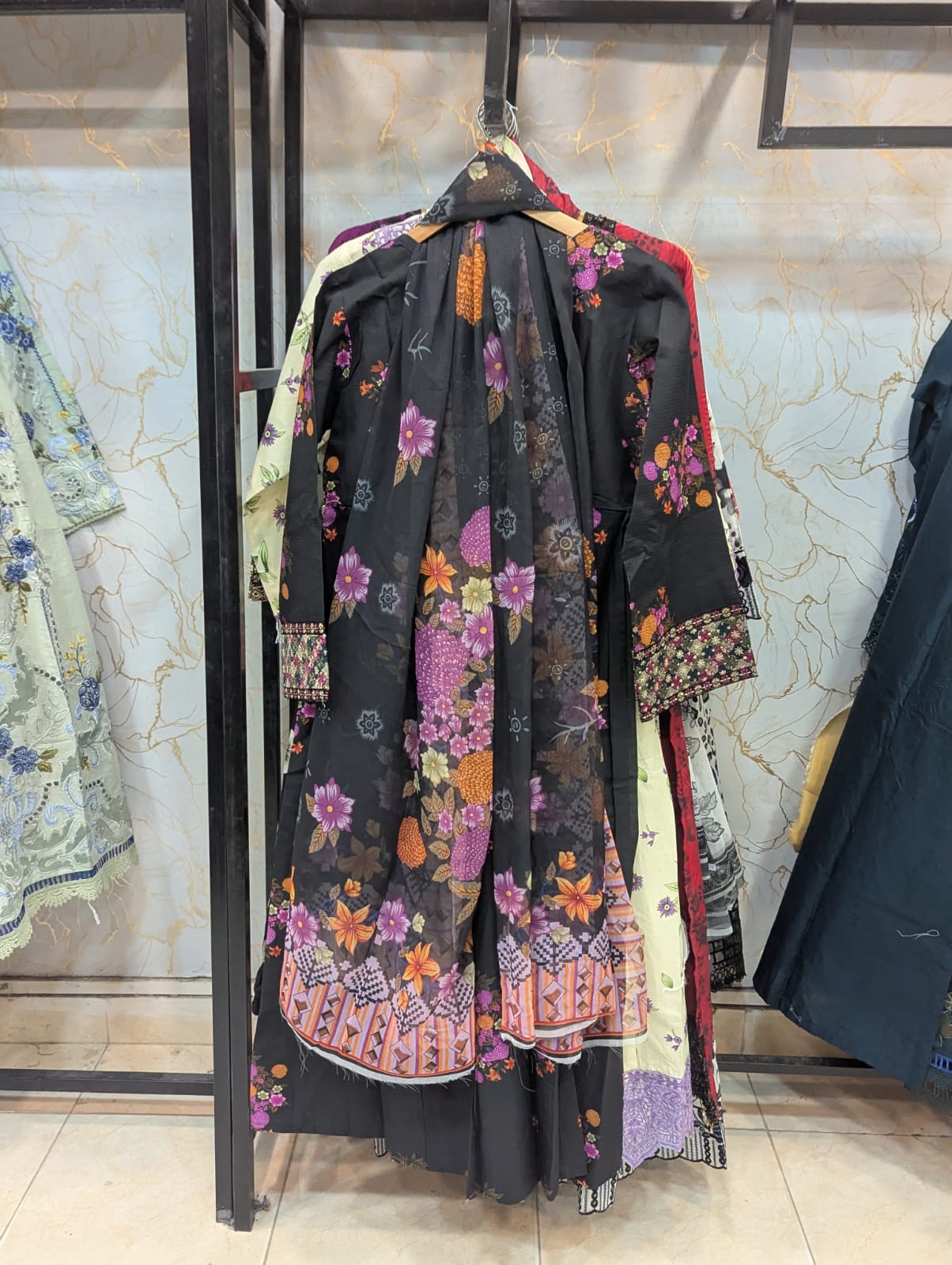 Embroidered Frock 3pc
