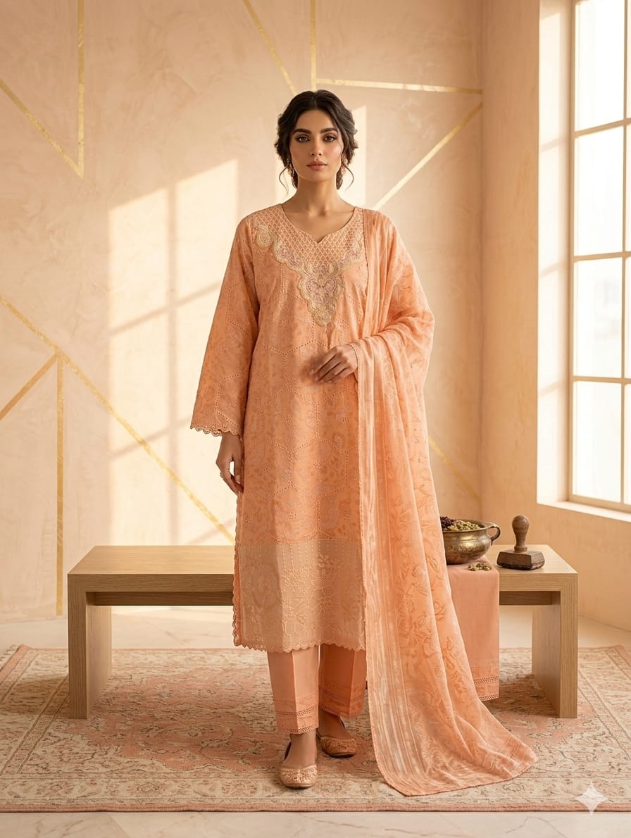 Embroidered Stitch 3pc