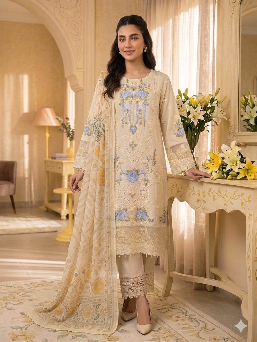 Embroidered Stitch 3pc