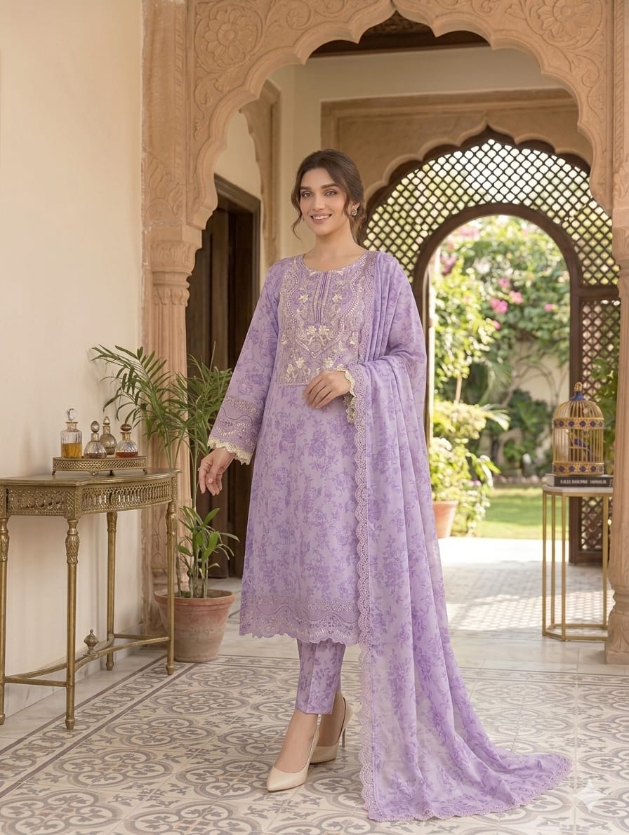 Embroidered Stitch 3pc