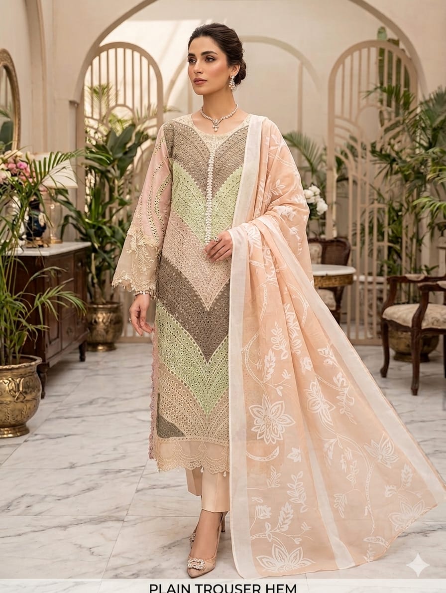 Embroidered Stitch 3pc
