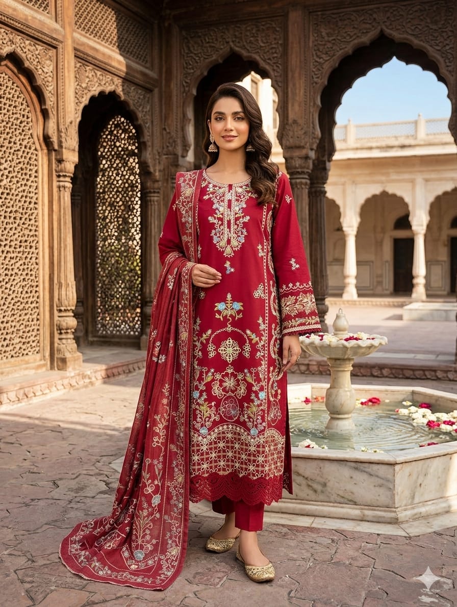 Embroidered Stitch 3pc