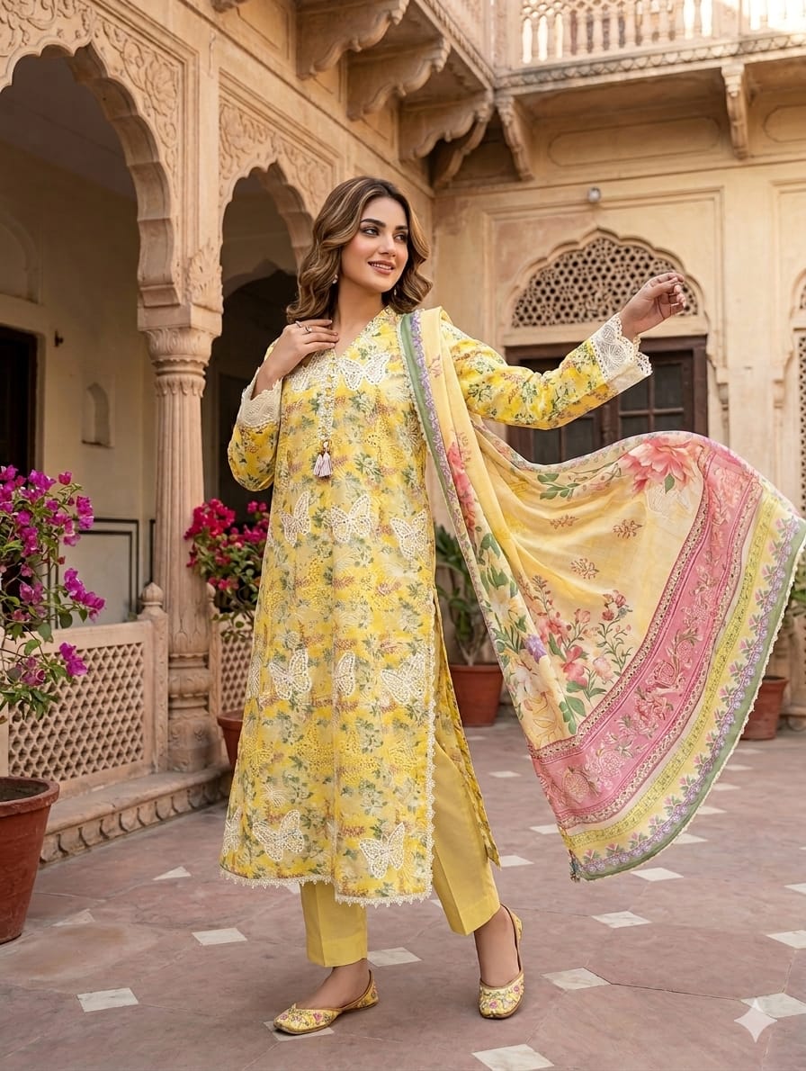 Embroidered Stitch 3pc