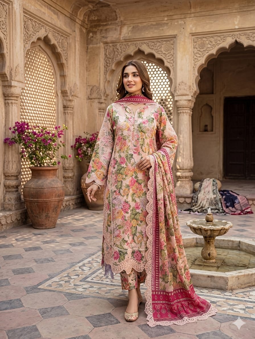 Embroidered Stitch 3pc