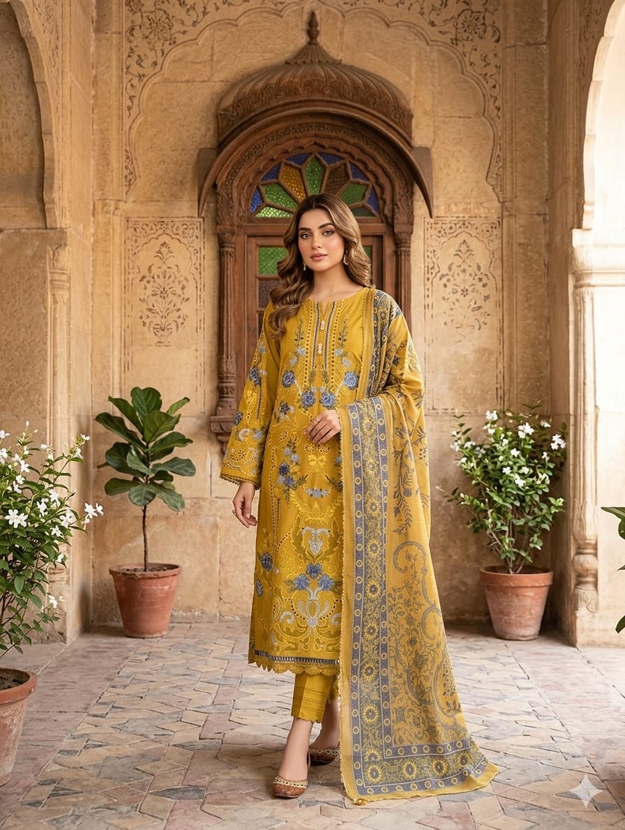 Embroidered Stitch 3pc