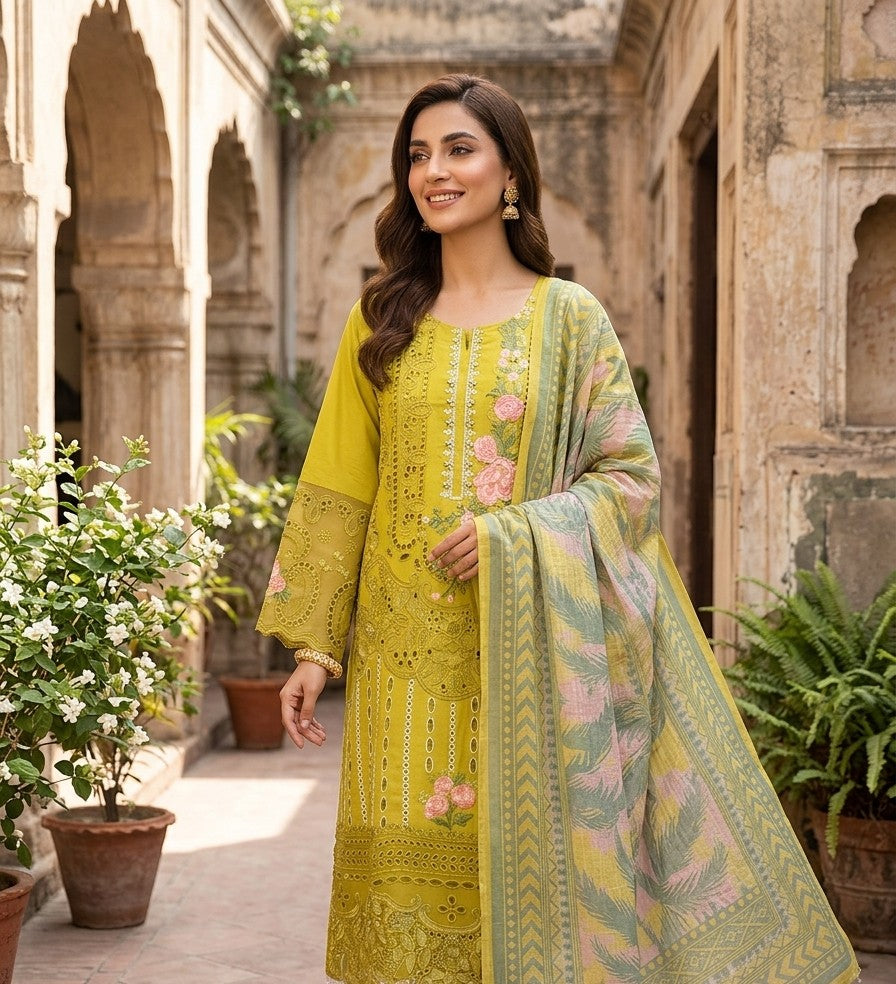 Embroidered Stitch 3pc