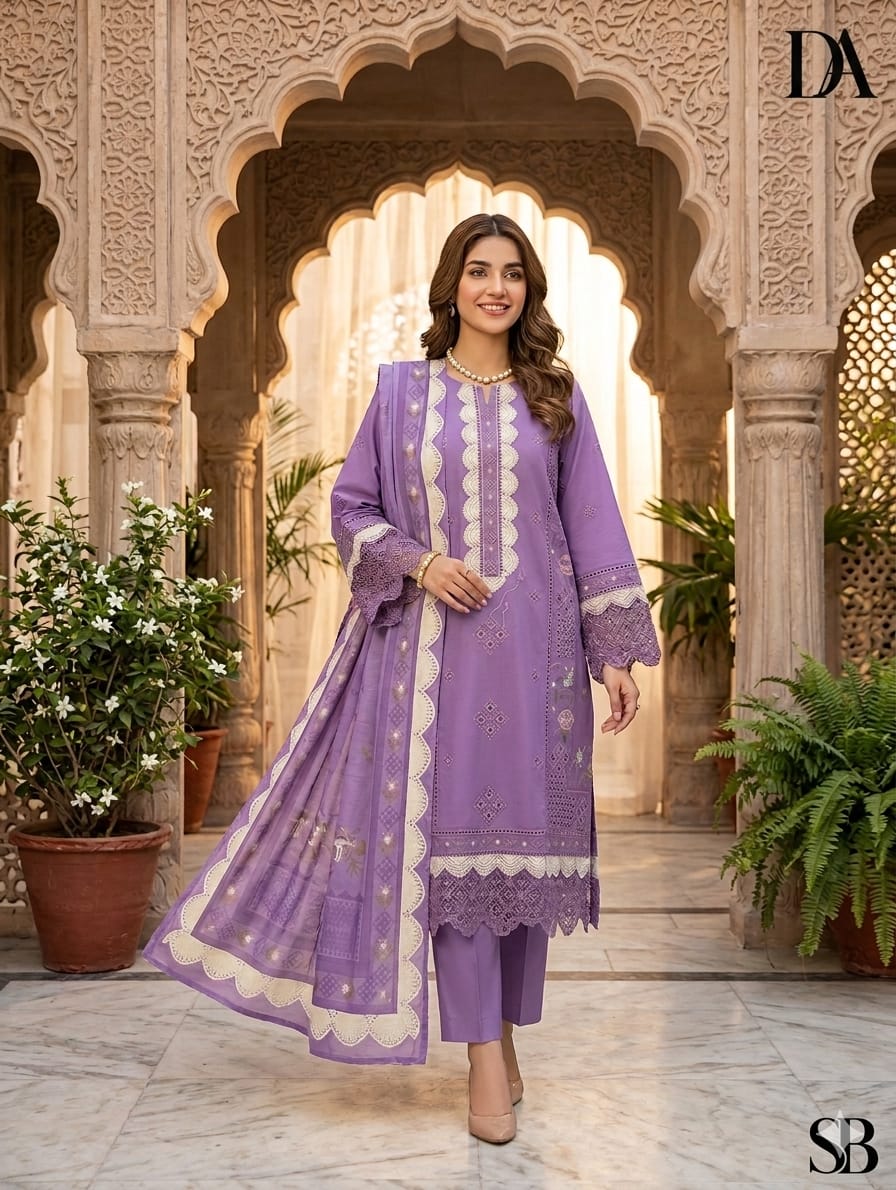 Embroidered Stitch 3pc