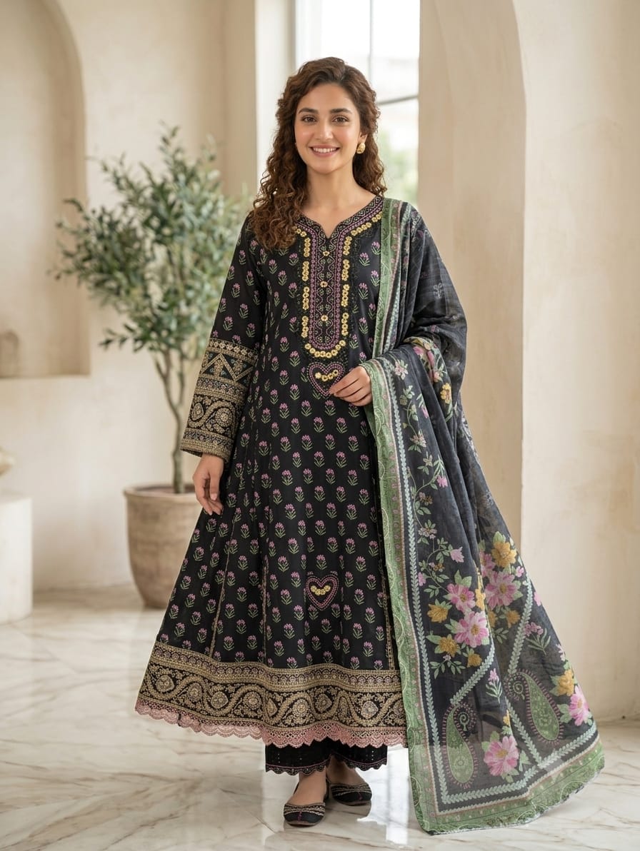 Embroidered Stitch 3pc