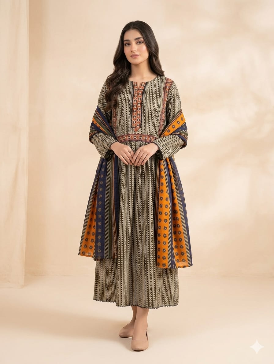 Printed Stitch 3pc