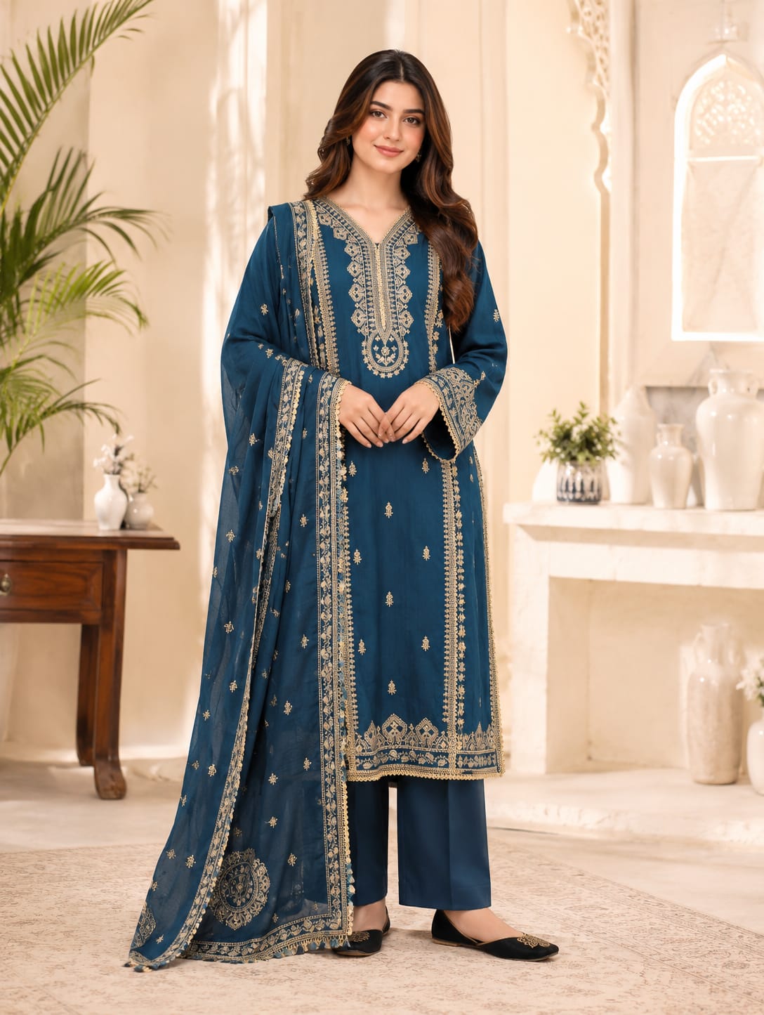 Embroidered Stitch 3pc