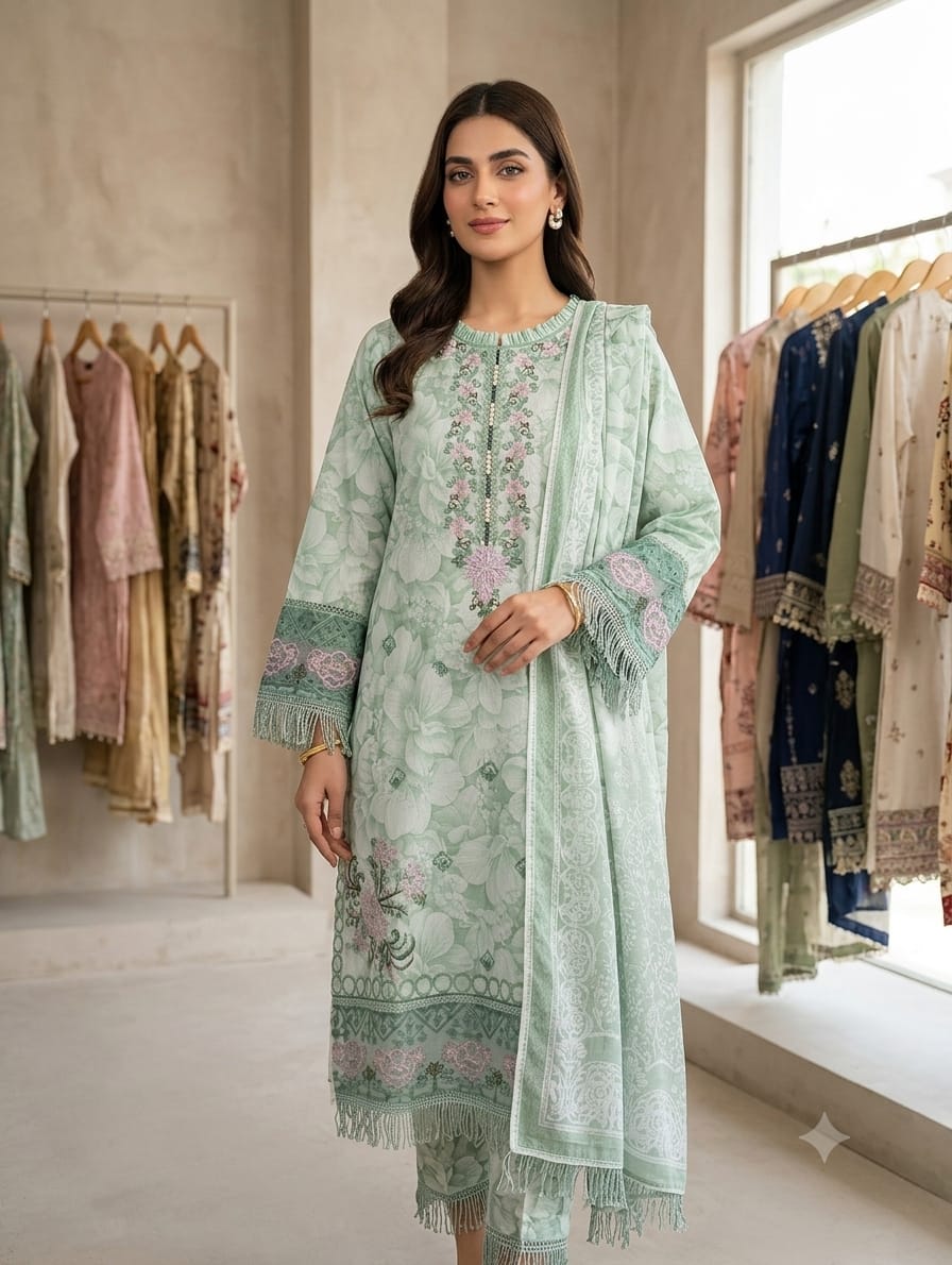 Embroidered Stitch 3pc