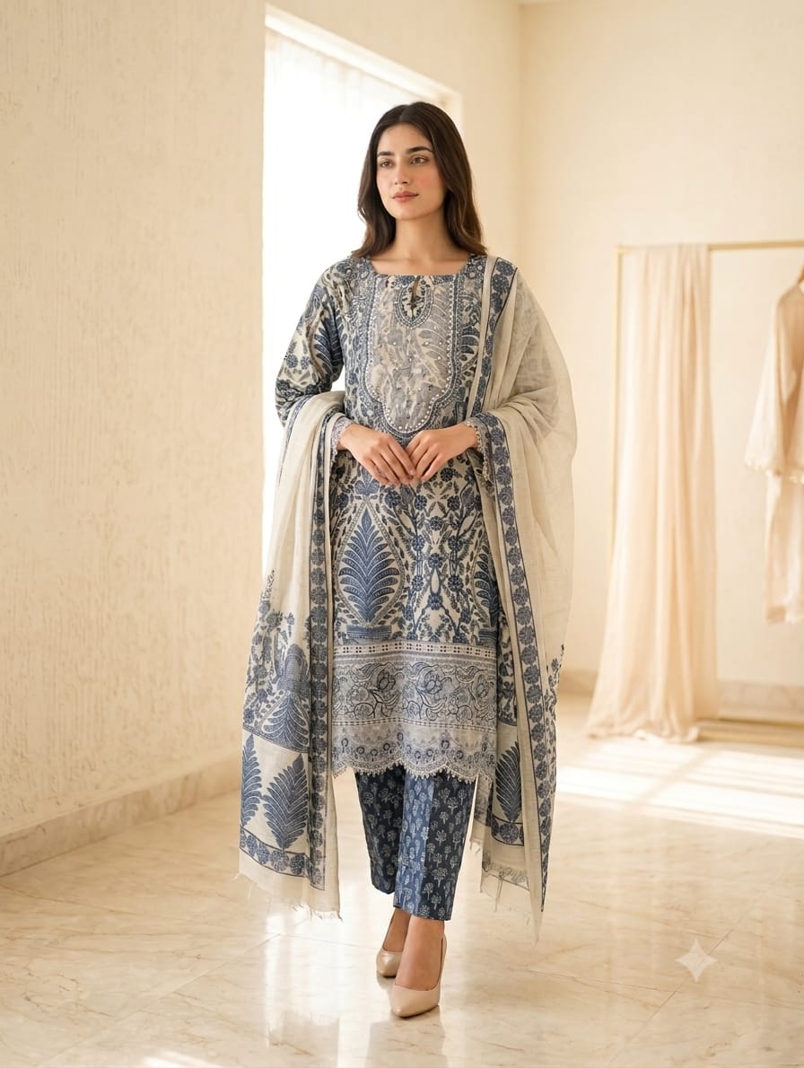 Embroidered Stitch 3pc