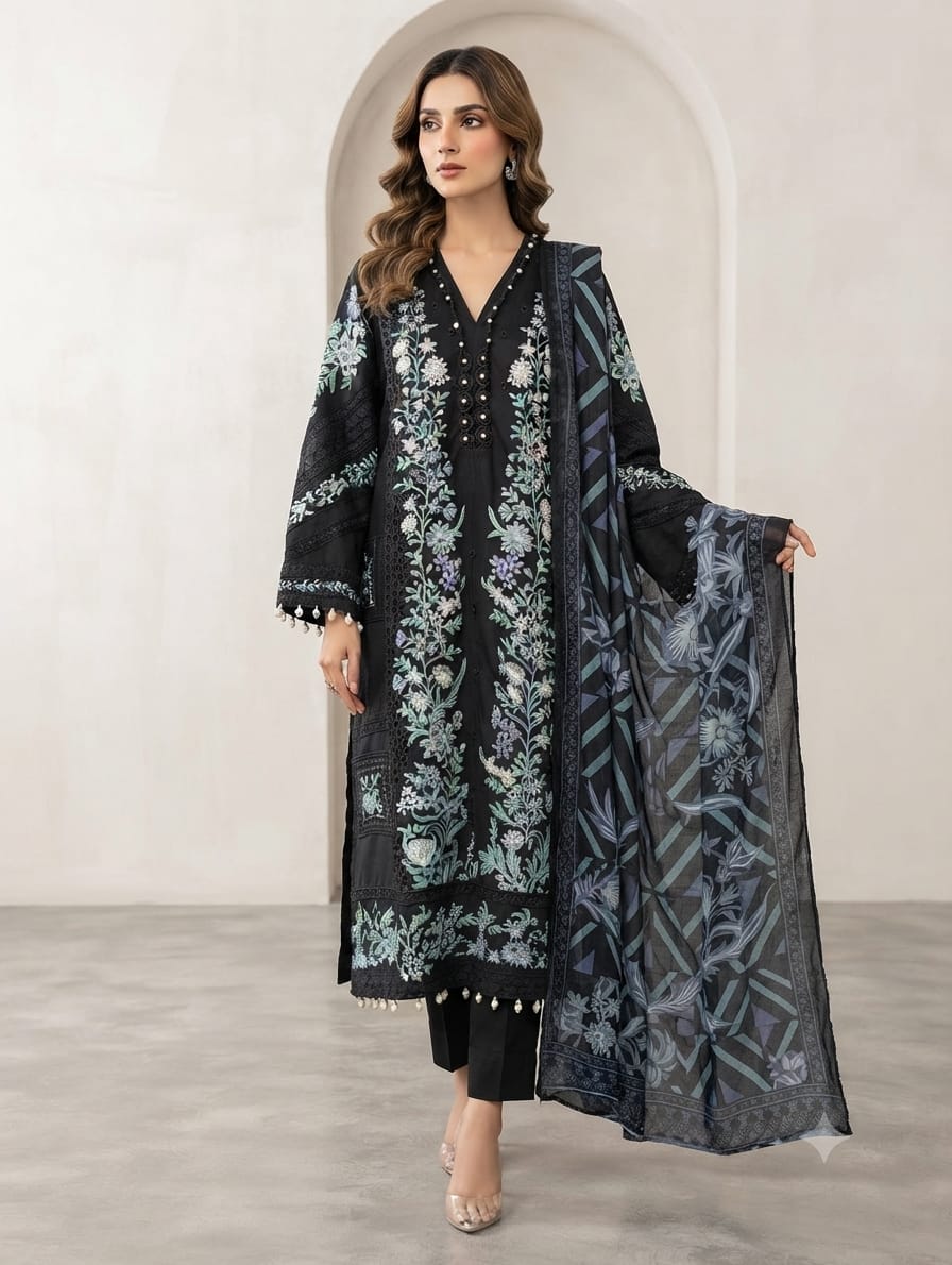 Embroidered Stitch 3pc