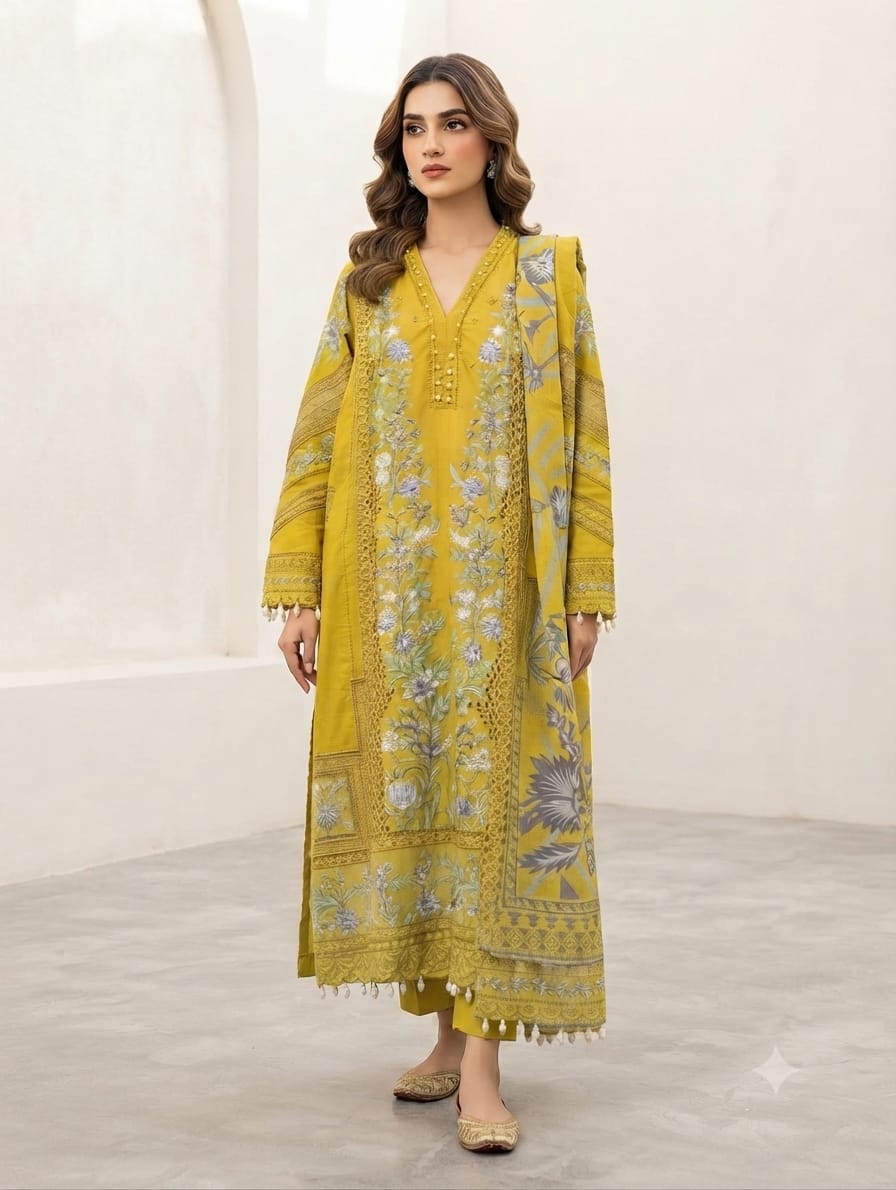 Embroidered Stitch 3pc