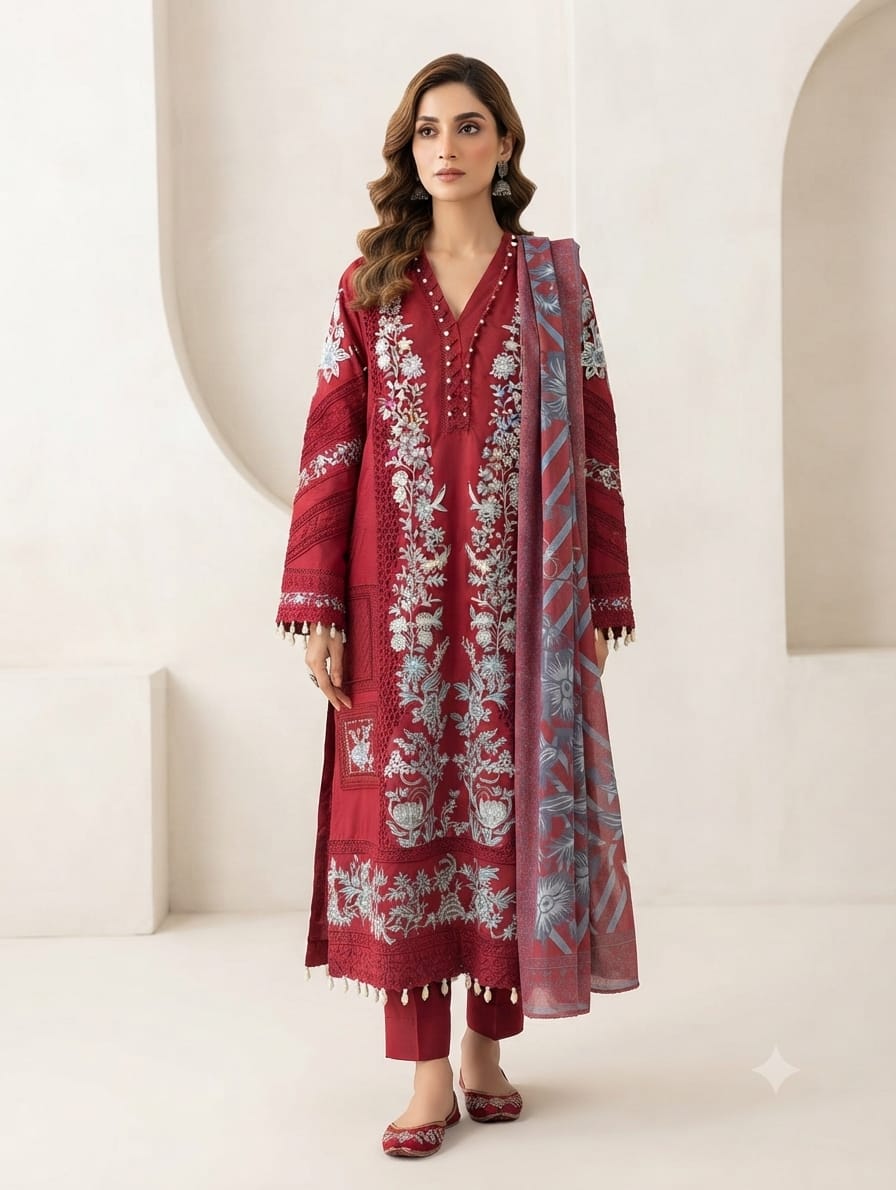 Embroidered Stitch 3pc