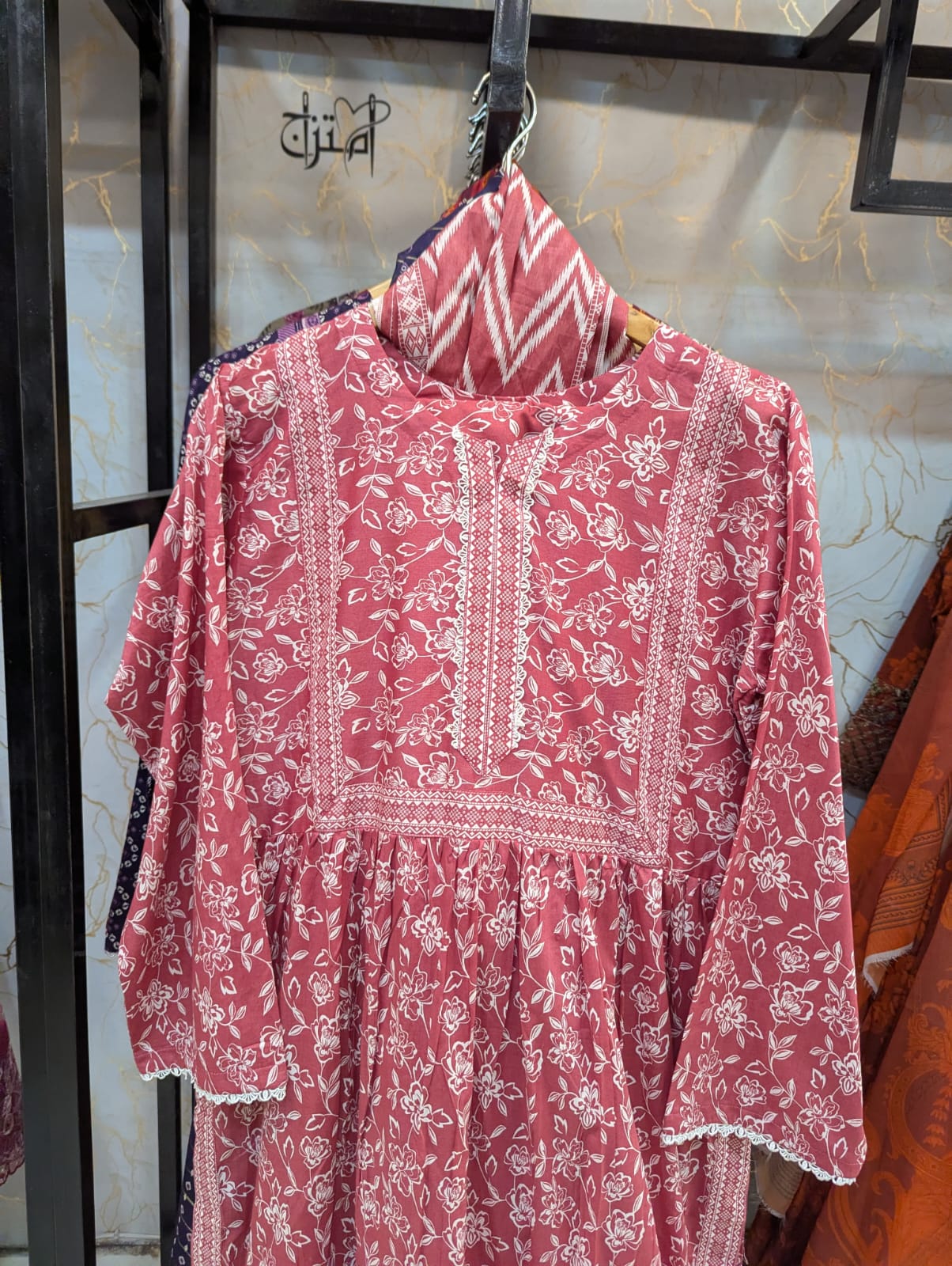 Lawn Frock Stitch 3pc