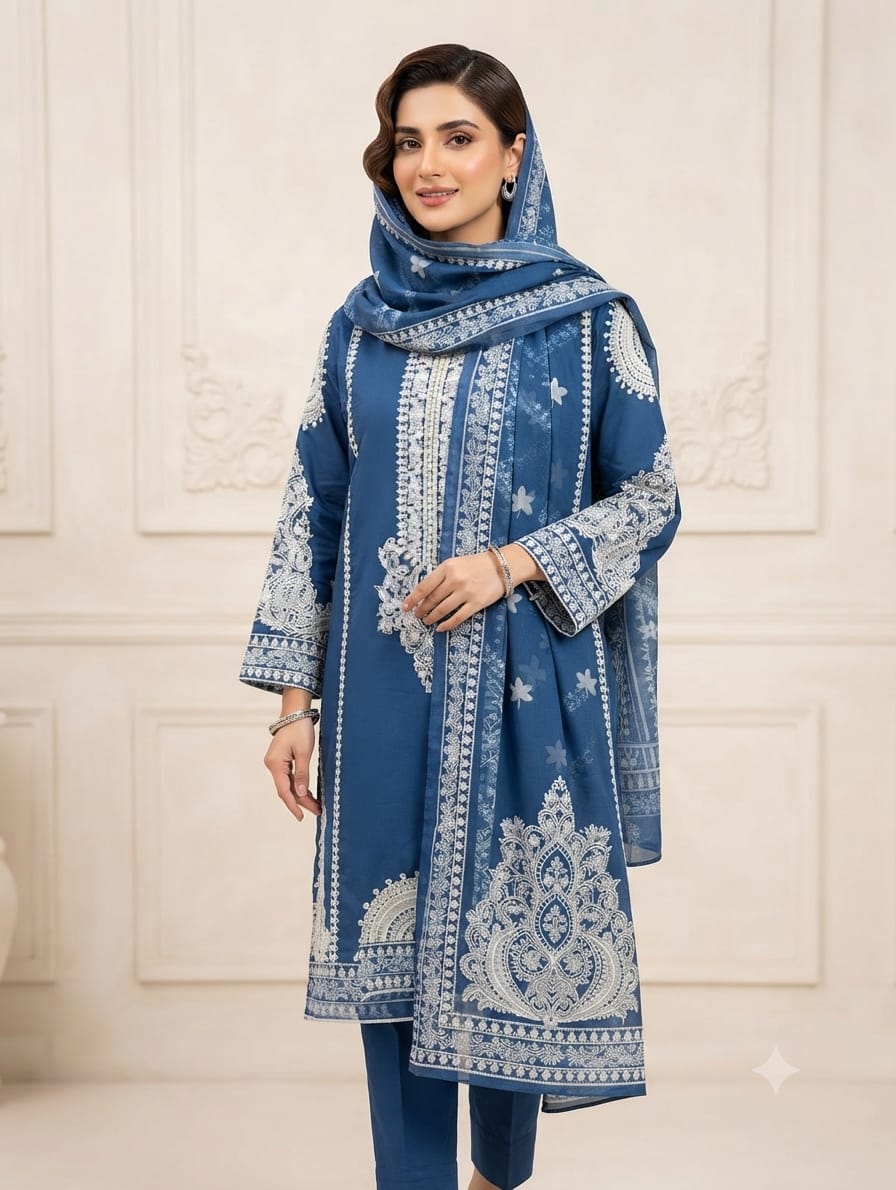 Embroidered Stitch 3pc