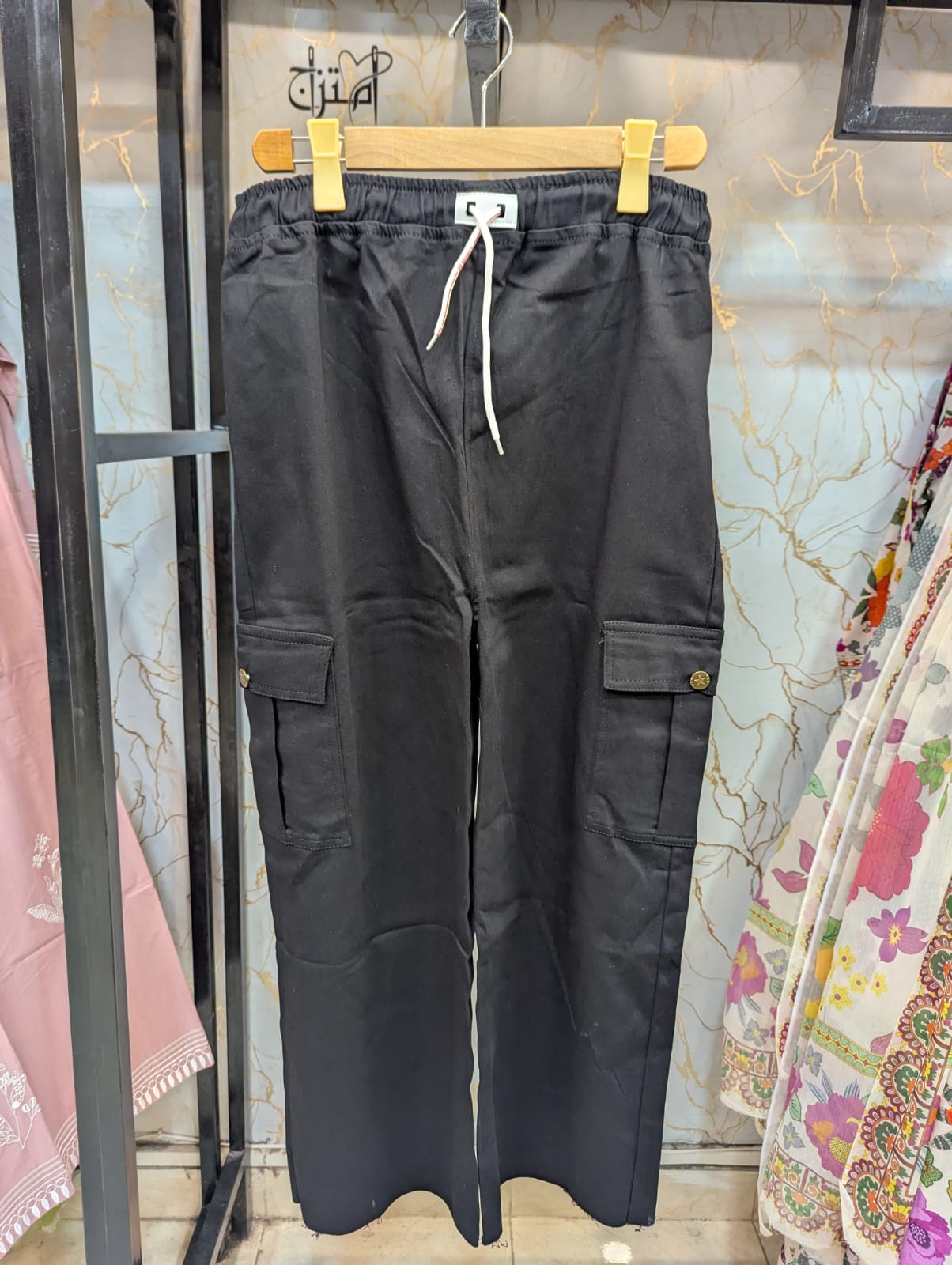 Black Cargo Jeans