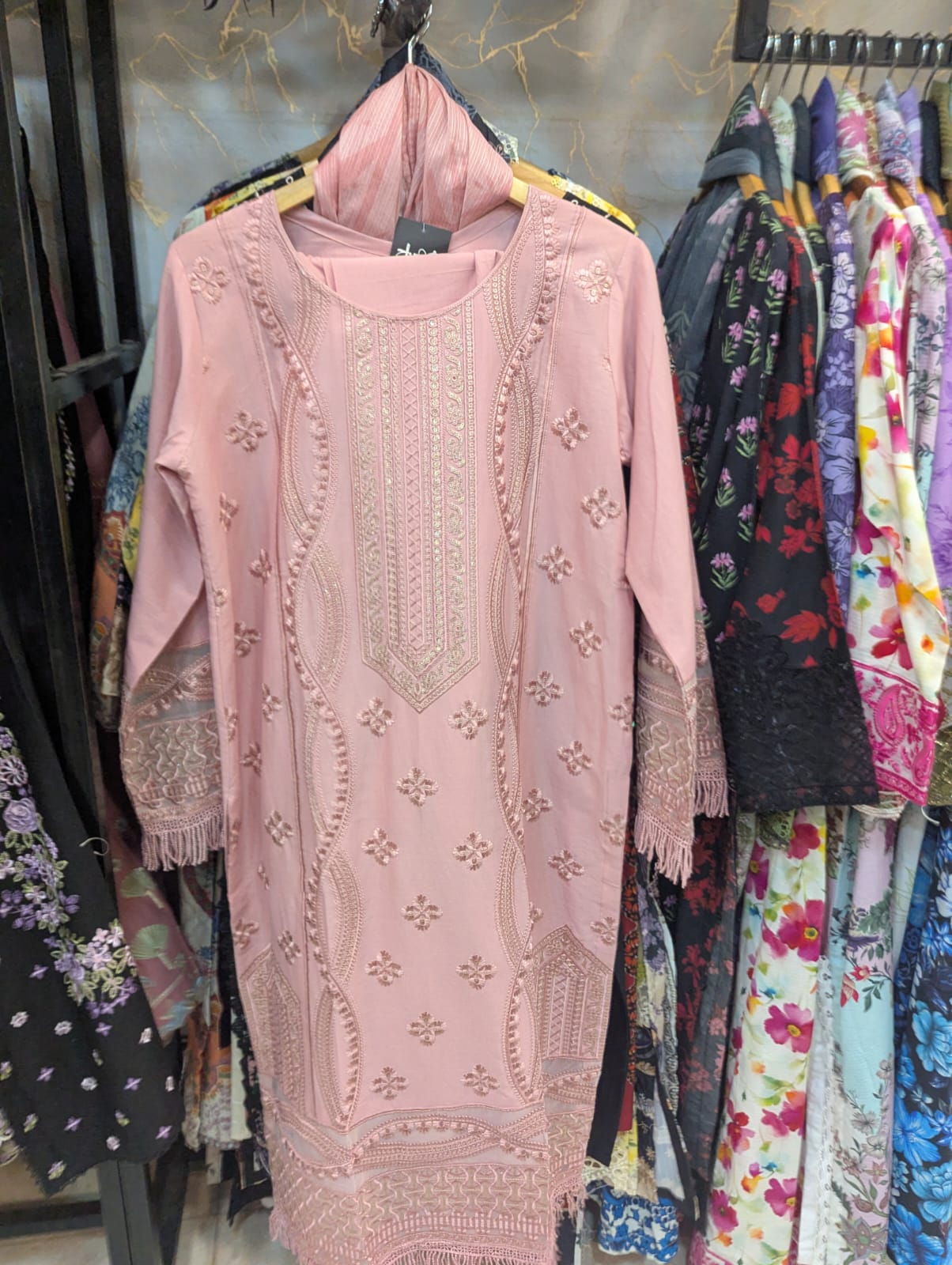 3PC EMBROIDERED LAWN