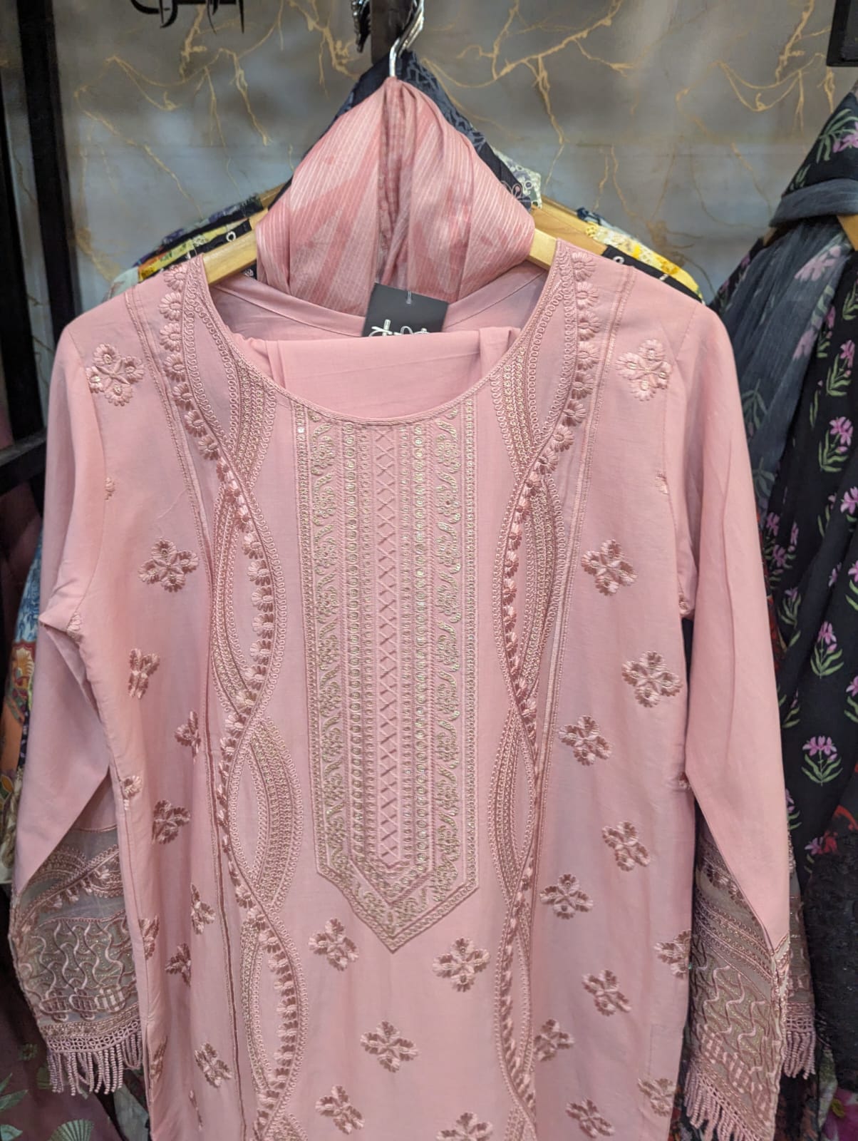 3PC EMBROIDERED LAWN