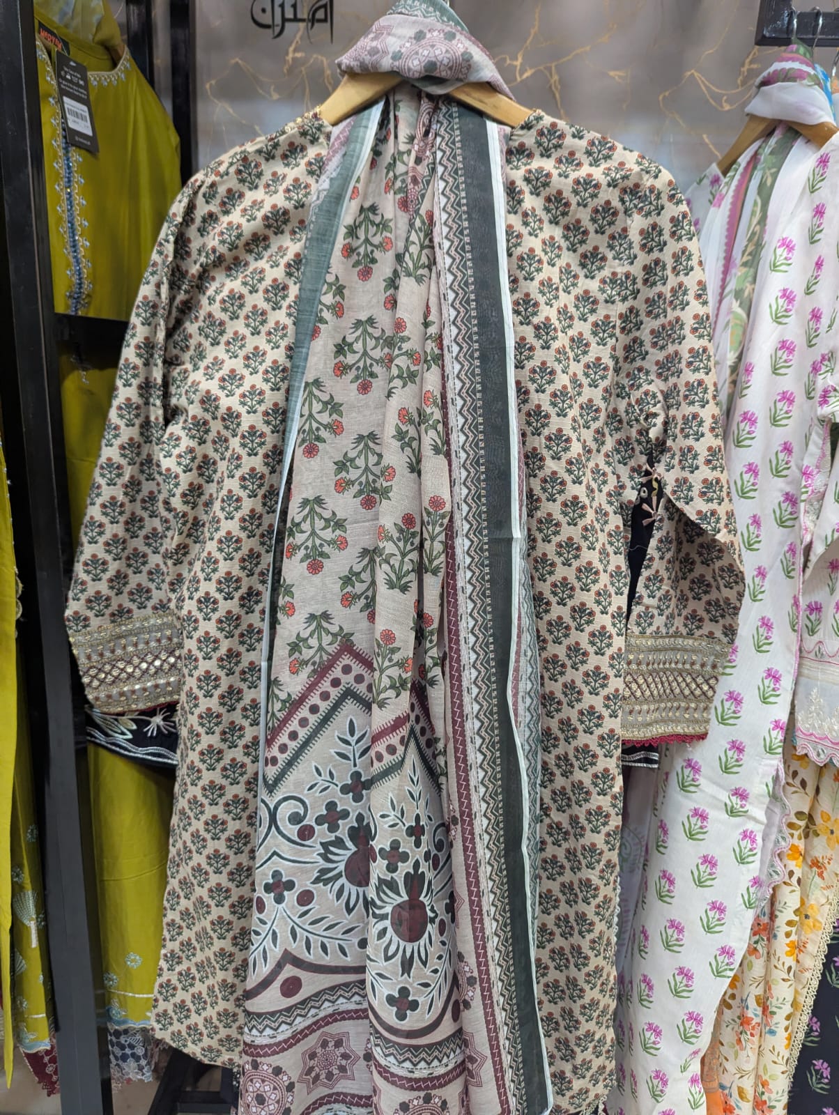 3PCS LAWN STITCHED