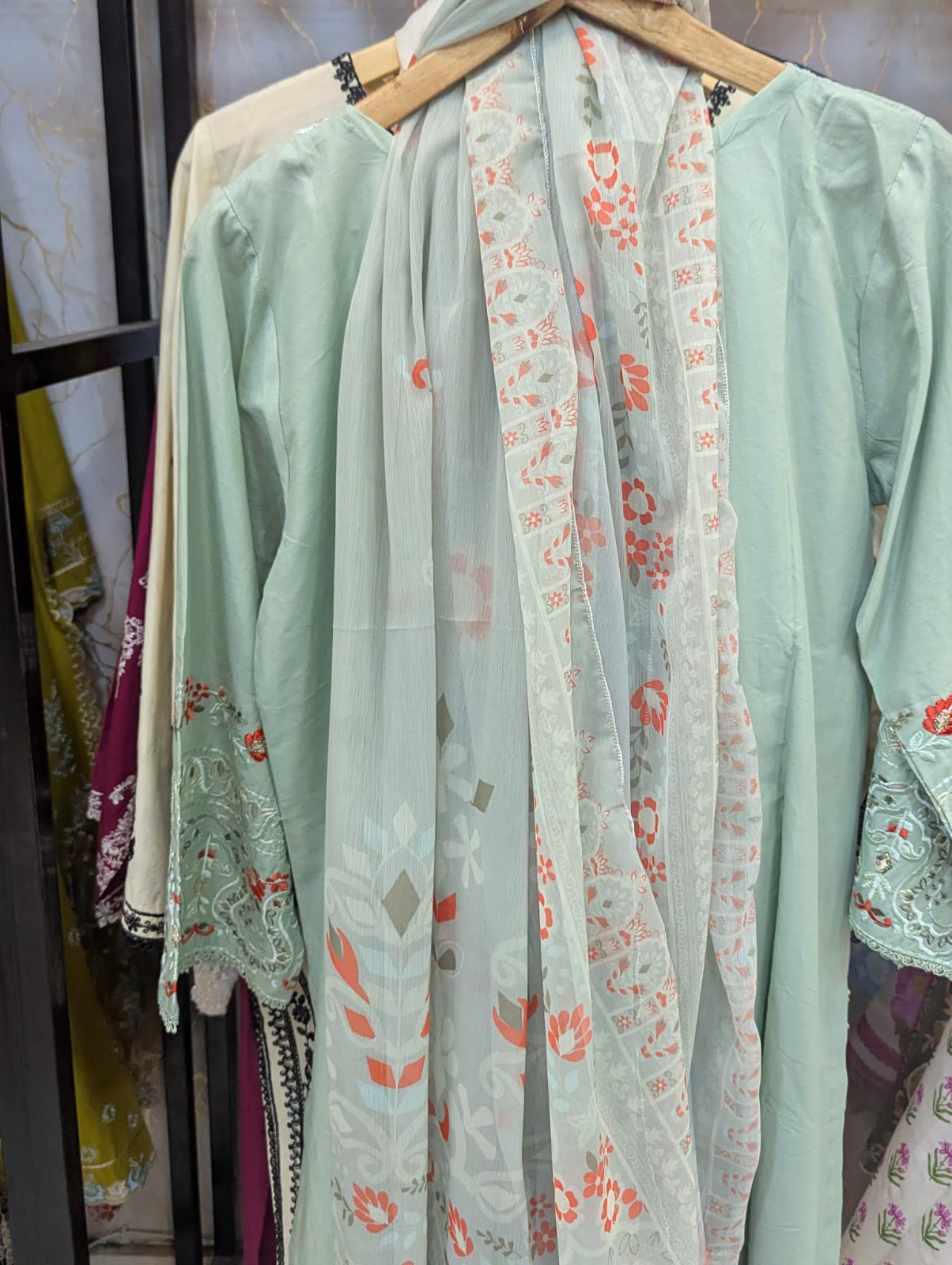 Embroidered 3pc stitch suit