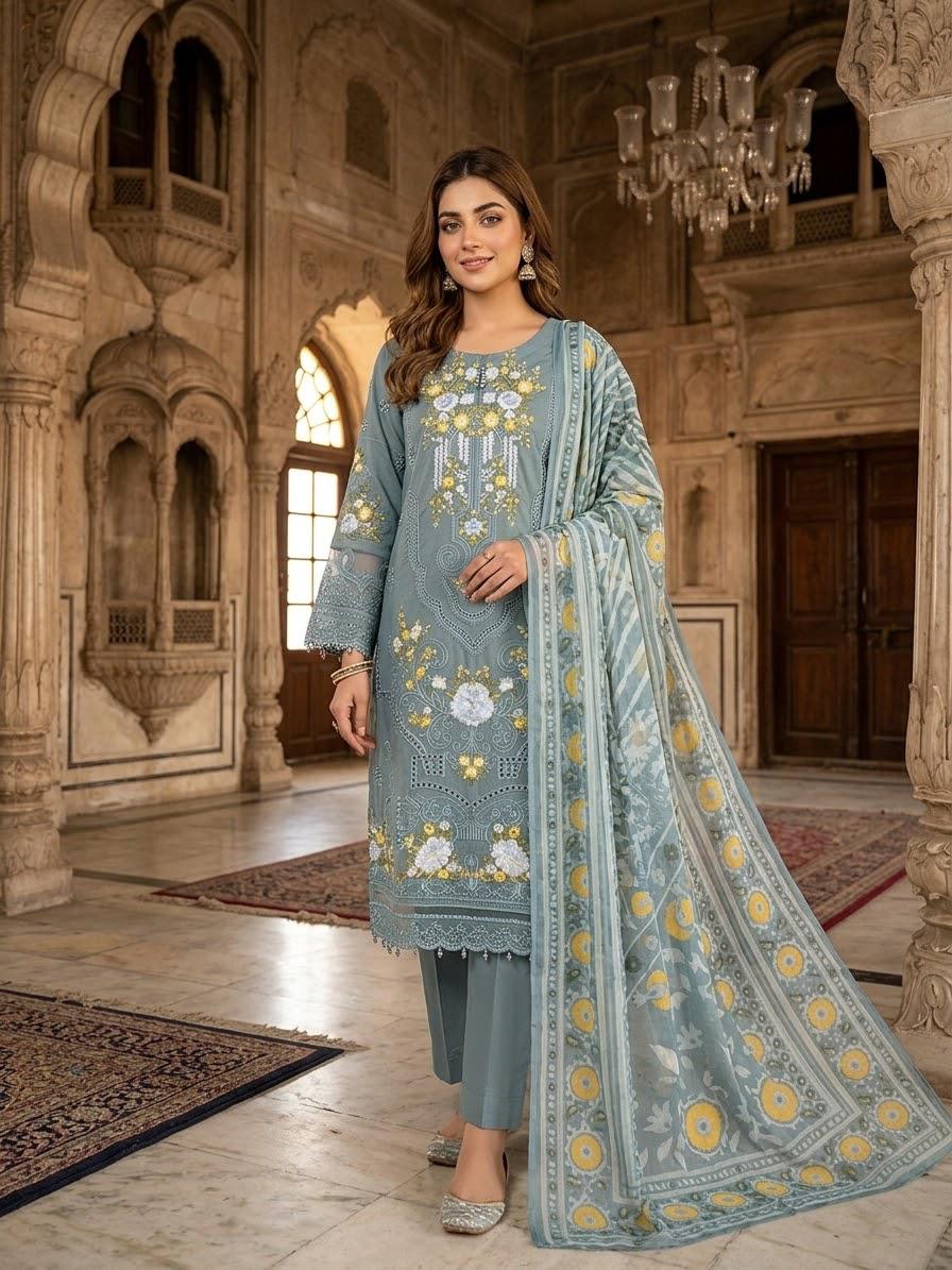 Embroidered Stitch 3pc
