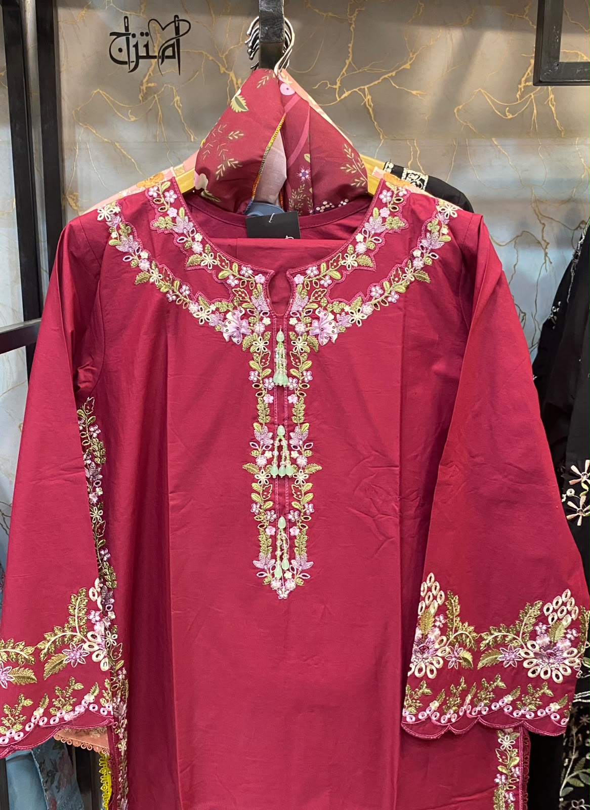 Winter Cotton Embroidered Stitch 3pc