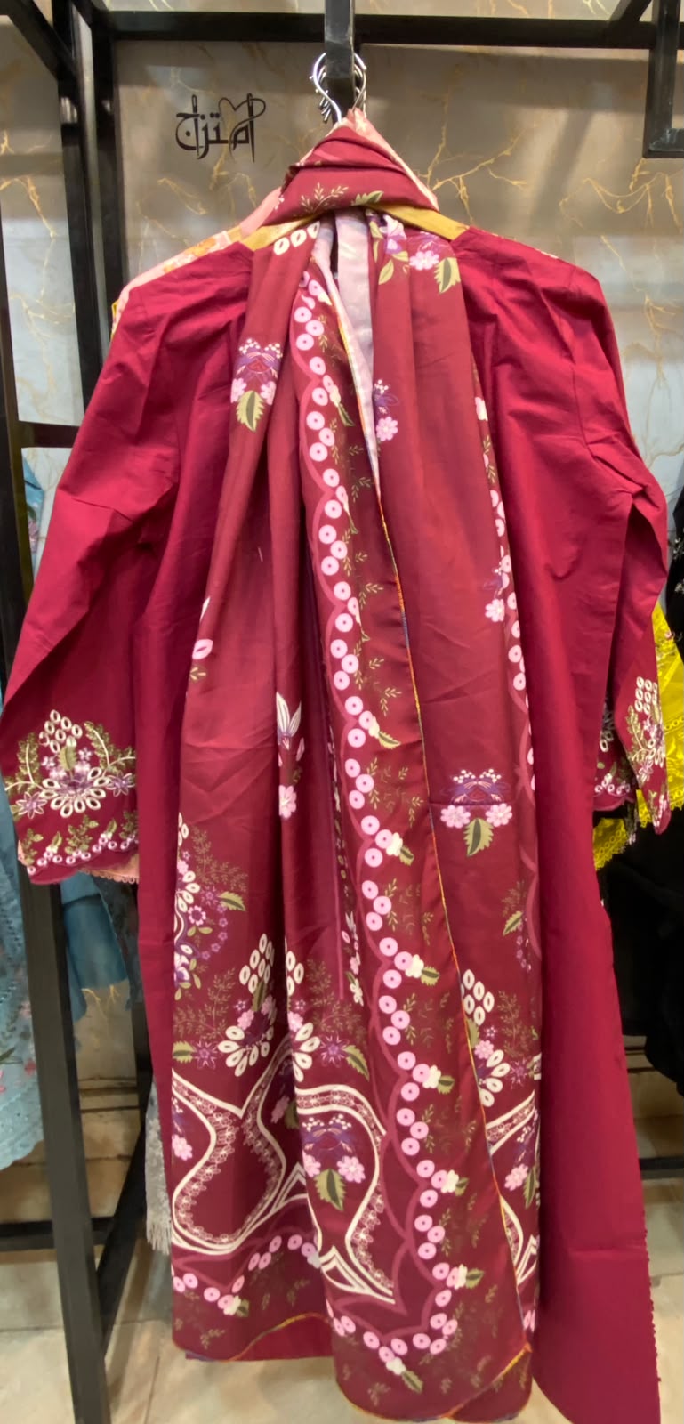 Winter Cotton Embroidered Stitch 3pc